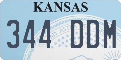 KS license plate 344DDM