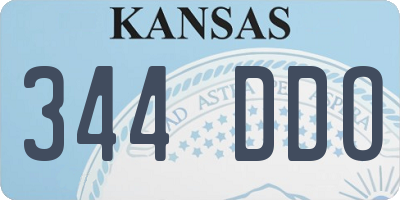 KS license plate 344DDO