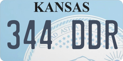 KS license plate 344DDR