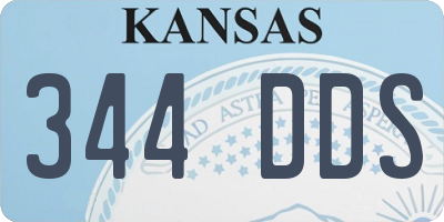KS license plate 344DDS