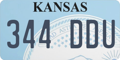 KS license plate 344DDU