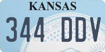 KS license plate 344DDV