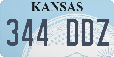 KS license plate 344DDZ
