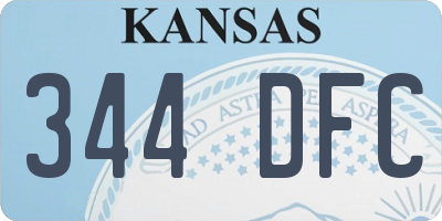 KS license plate 344DFC