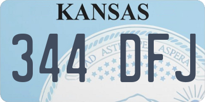 KS license plate 344DFJ