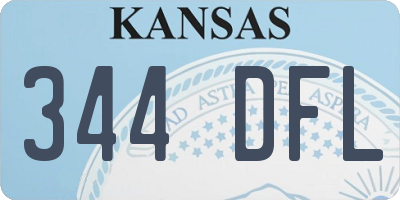 KS license plate 344DFL