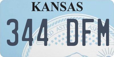KS license plate 344DFM