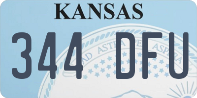KS license plate 344DFU