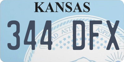 KS license plate 344DFX
