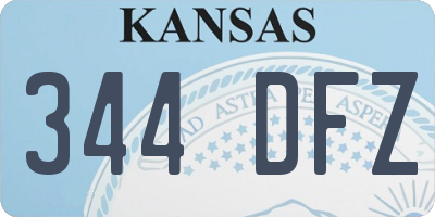 KS license plate 344DFZ