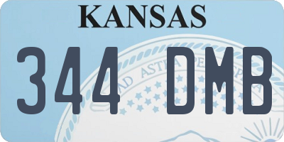 KS license plate 344DMB