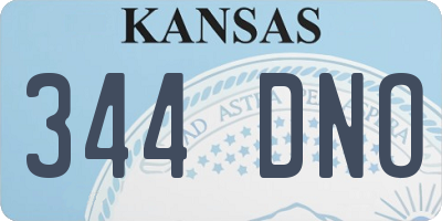 KS license plate 344DNO