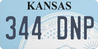 KS license plate 344DNP