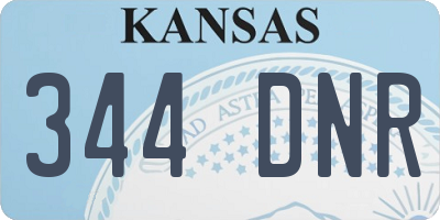 KS license plate 344DNR