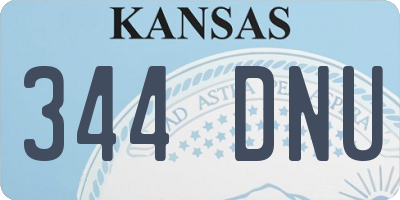 KS license plate 344DNU