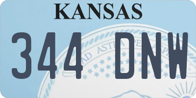 KS license plate 344DNW