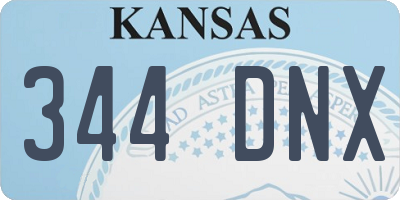 KS license plate 344DNX