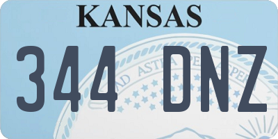 KS license plate 344DNZ
