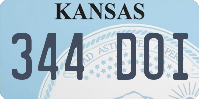 KS license plate 344DOI