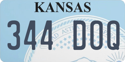 KS license plate 344DOQ