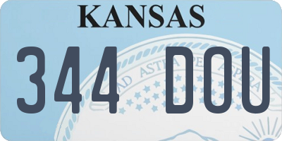 KS license plate 344DOU
