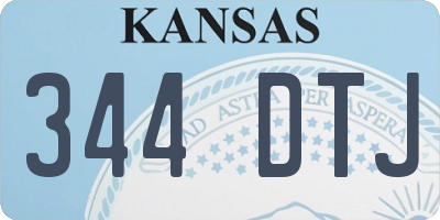 KS license plate 344DTJ