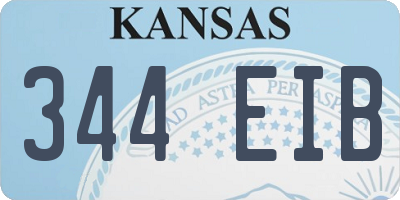 KS license plate 344EIB