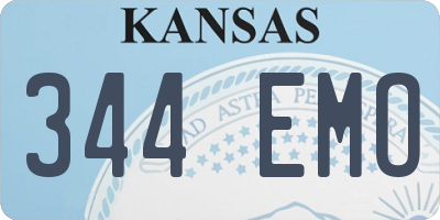 KS license plate 344EMO