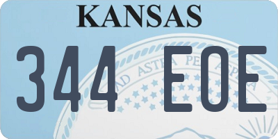 KS license plate 344EOE