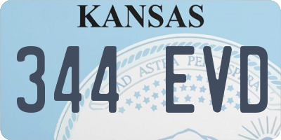 KS license plate 344EVD