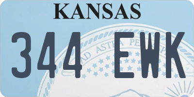 KS license plate 344EWK