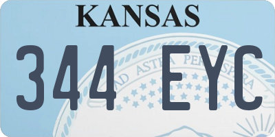 KS license plate 344EYC