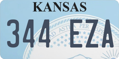 KS license plate 344EZA
