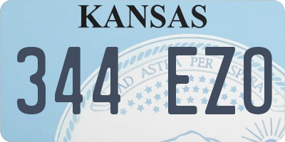 KS license plate 344EZO
