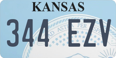 KS license plate 344EZV