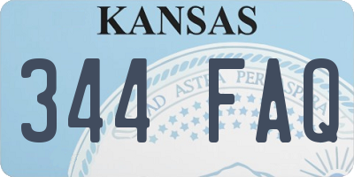 KS license plate 344FAQ
