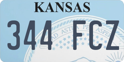 KS license plate 344FCZ