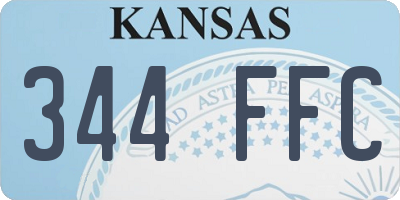 KS license plate 344FFC