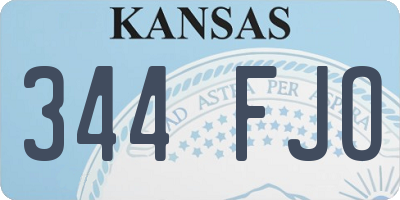 KS license plate 344FJO