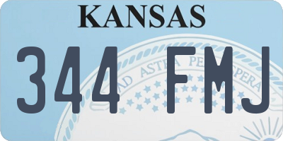 KS license plate 344FMJ