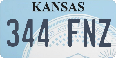 KS license plate 344FNZ