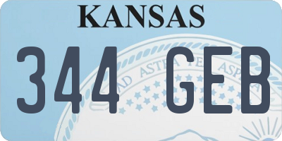 KS license plate 344GEB