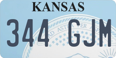KS license plate 344GJM