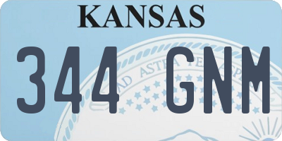 KS license plate 344GNM