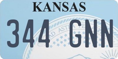 KS license plate 344GNN