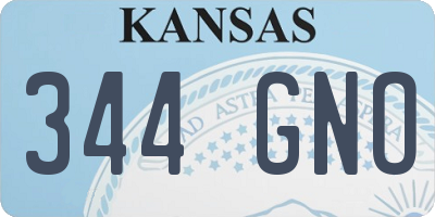 KS license plate 344GNO