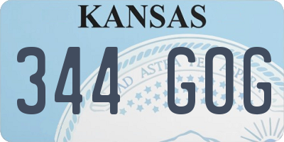 KS license plate 344GOG