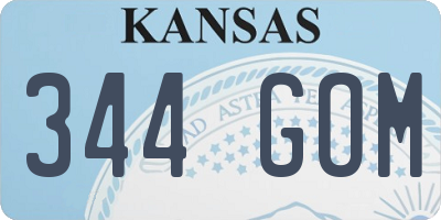 KS license plate 344GOM