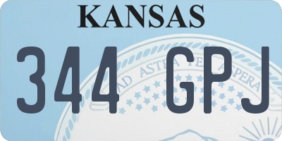 KS license plate 344GPJ