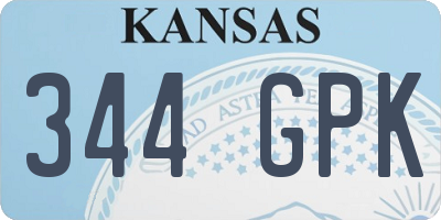 KS license plate 344GPK